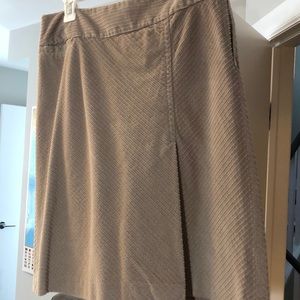 Beige soft corduroy mini skirt